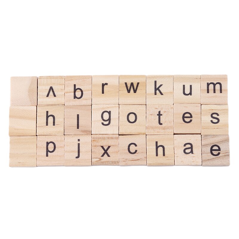 100 Stck Holz Englisch Alphabet Puzzle Spielzeug DIY Zahlen Buchstaben Puzzle Entwickeln Baby Intelligente FrüHenne Bildung Spielzeug für freundlicher