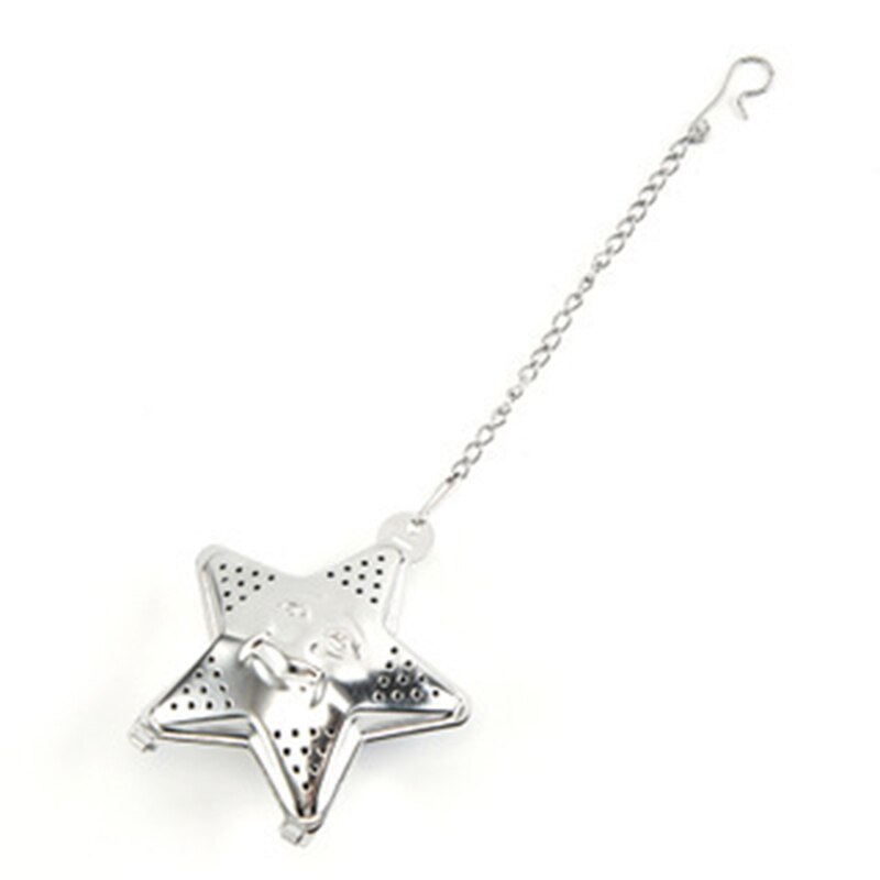 Star Shaped Tea Mesh Infuser Colorful Stainless Steel Tea Strainer Spice Filter For Kitchen Tools Accessories PAK5: Primary colors