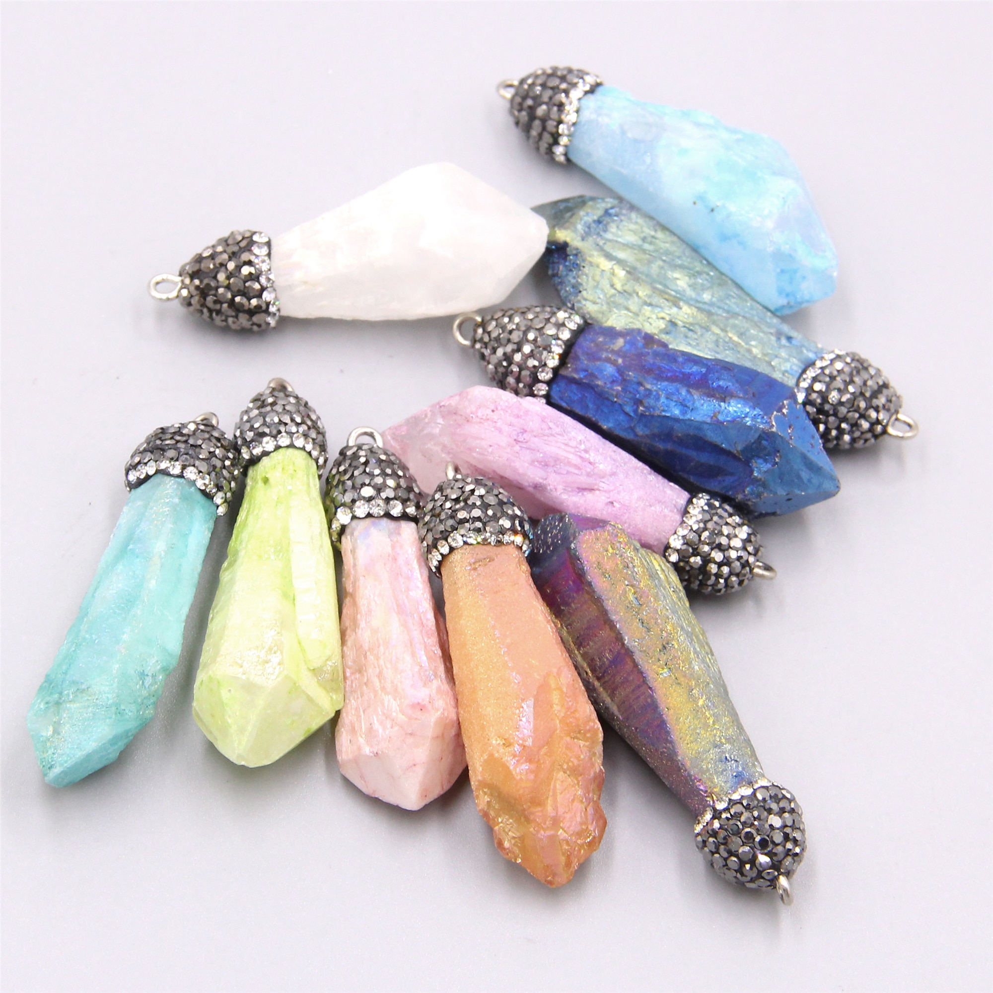 1pc Natural quartz Crystal healing Quartz stone Pendant Necklace Amulet lucky best friends Jewelry pendant charm