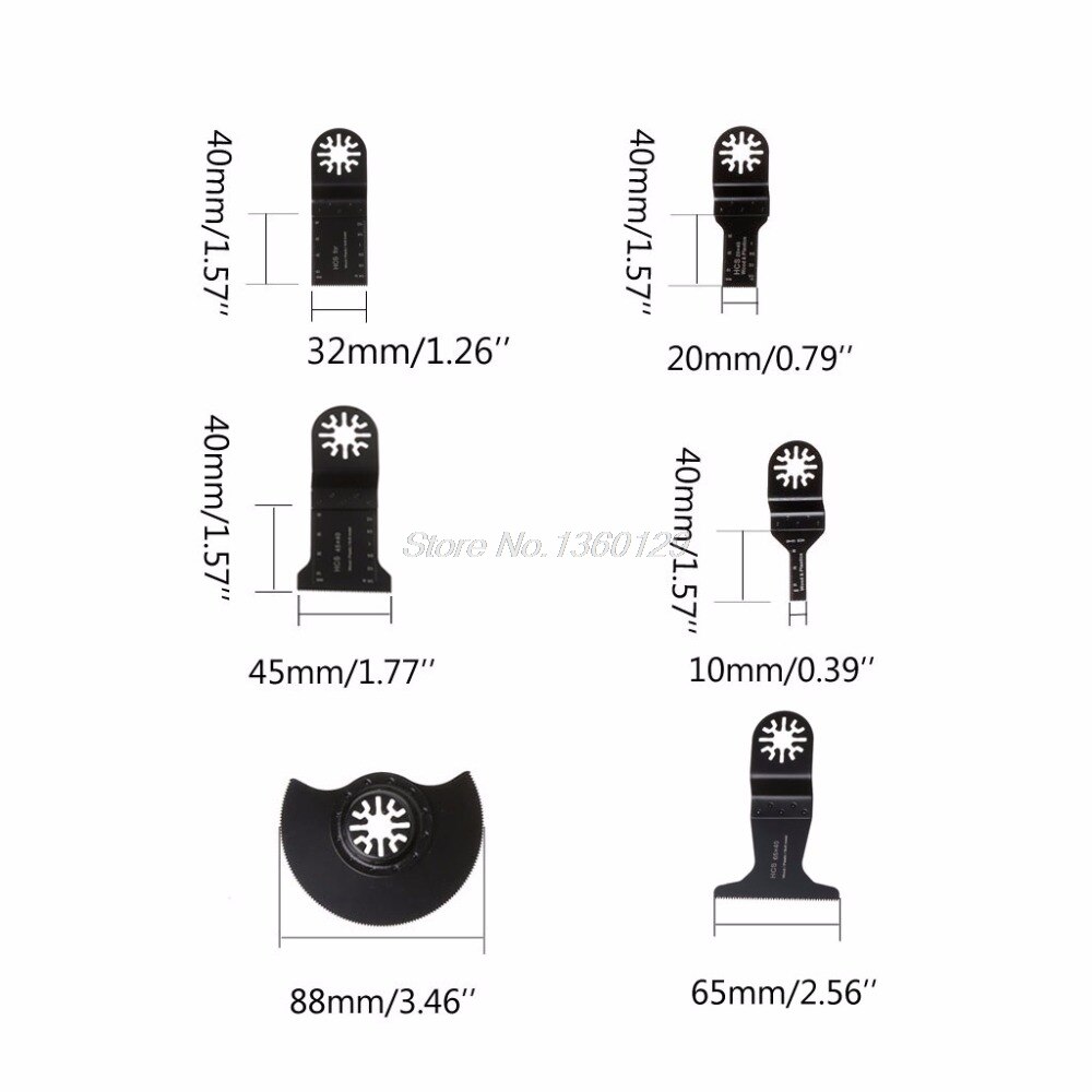 6PCS Sägeblätter Oszillierende Multi Tool Zubehör Kit Für FEIN BOSCH DEC07 &