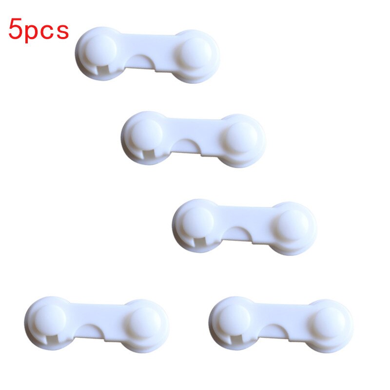 5 pcs Baby Drawer Lock Children Security Protection Cabinet Locks Straps Toddler Child Safety Equipment Lock Refrigerator Closet: White