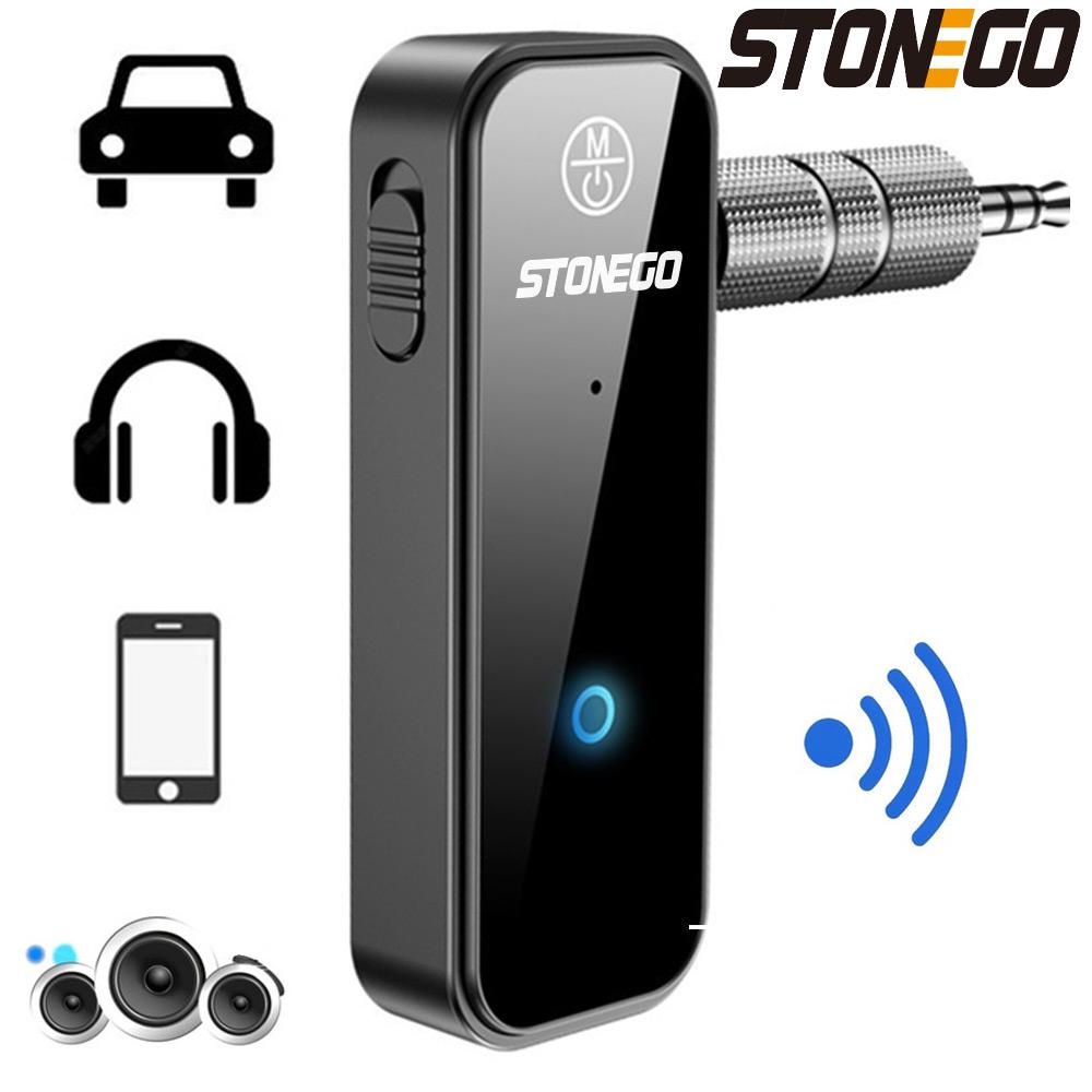 Wireless Bluetooth 5.0 Audio Adapter - 3.5mm AUX Stereo Receiver/Transmitter for Car, Home, Speaker, TV