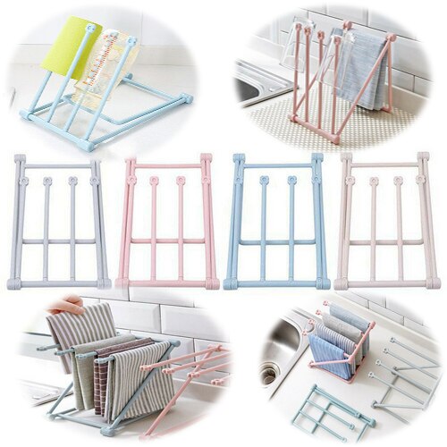Opvouwbare Keuken Droogrek Plank Handdoek Doek Houder Rack Organizer Badkamer Opbergrek 20*16*25.5Cm