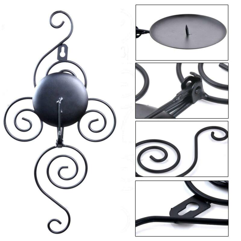 2 STUKS Ijzer Metalen Kandelaar Muur Kandelaar Ornament Blaker Theelichtje Bruiloft Home Decor