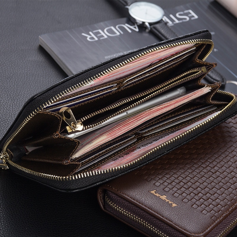 Luxury Brand Men Purse Clutch Bag Male Long Wallets Casual Zipper Coin Purses Big Capacity Men's Wallet MWS199