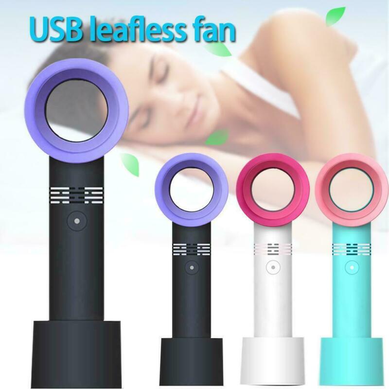 Mini Handheld Fan Handheld Mini Koeler Geen Blad Handy Fan Elektrische Bladeless Ventilator Draagbare Draadloze Usb Opladen