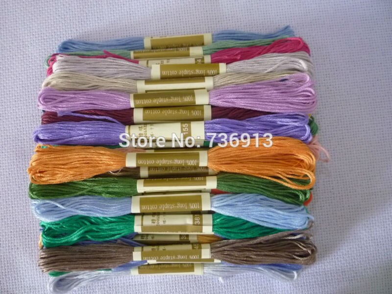 100% Cotton Cross Stitch Floss Thread Yarn---All Different Colors