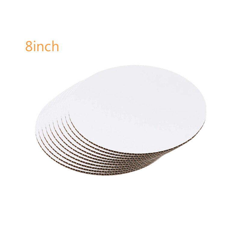 Set of 5 Gold/White Cake Board 6/8/10/12/14 Inchesround Cake Base Board Thin Cardboard Circles Cakes Decorating Supplies 0109: 8 inch  10 pcs