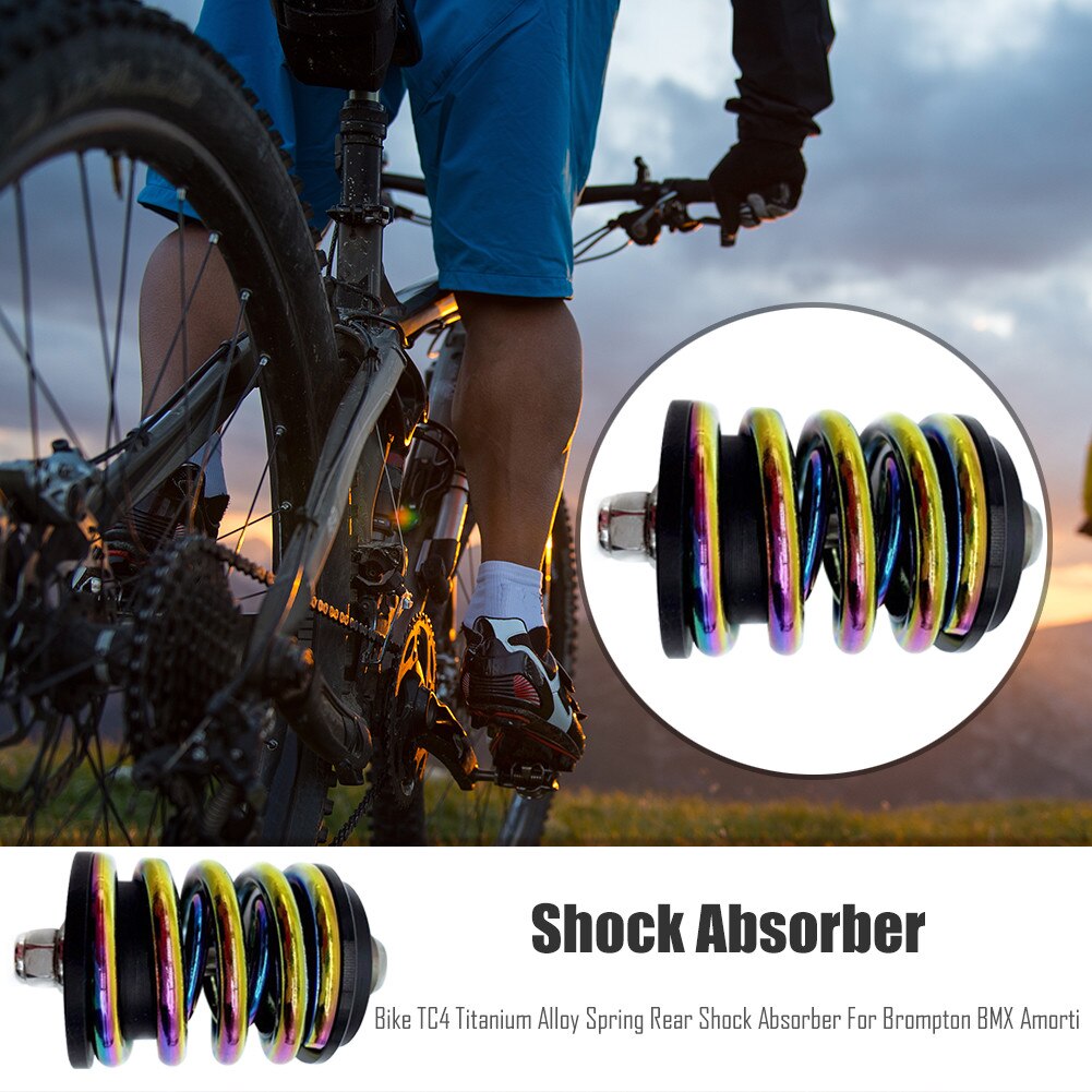 Brompton-piezas con resortes de aleación de titanio para bicicleta, amortiguador trasero para bicicleta Brompton Amor