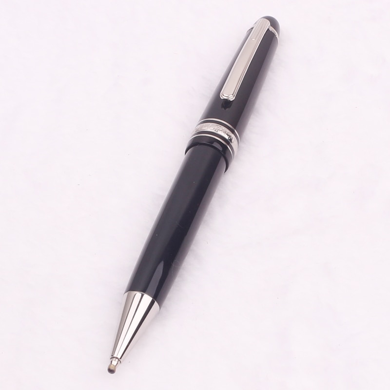 Luxury MB 145 Meisterprice Fountain Pen Black Resin Gold and Silver Ballpoint Signature Roller Ball Pens