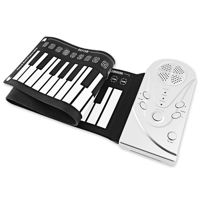 Multi estilo portátil 49 teclas de silicone flexível rolam acima piano dobrável teclado eletrônico para crianças: Default Title