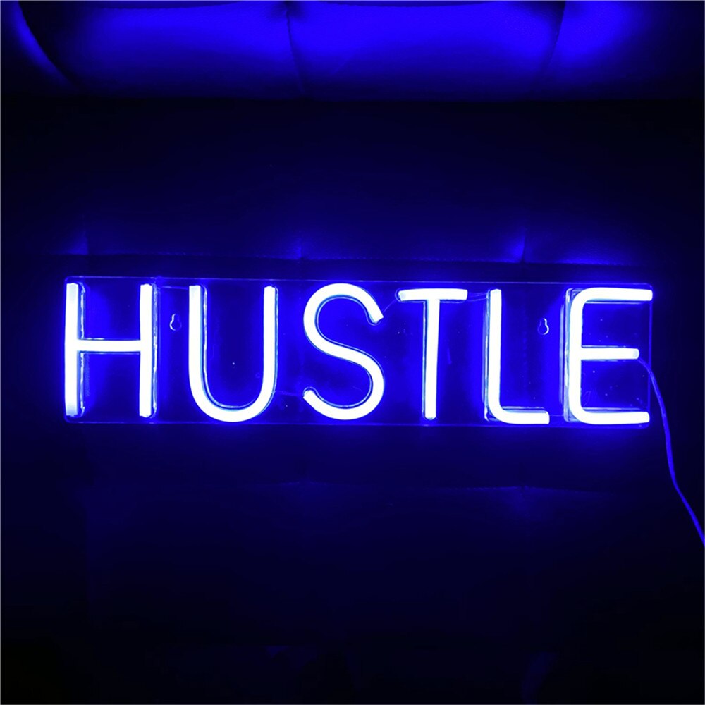 Sininen hustle neonkyltit uutuus valo suuret neon seinäkyltit kotistudioon pelihuoneen sisustus tyttöjen pubicocktaili valokyltti: Default Title