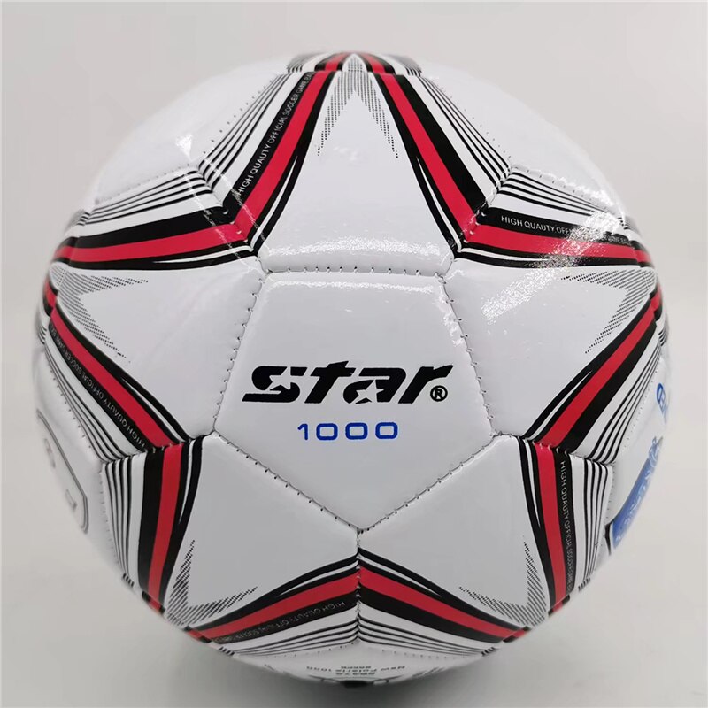 Newest Soccer Ball Size 5 Stitch Style Match Football Ball Pu Material Sports Training Balls: Light Gray