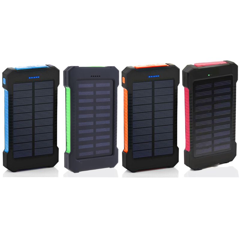 LED Dual USB Ports Solar Panel Power Bank Case Concise and vogue style Charger DIY Kits Box For Samsung 18#820