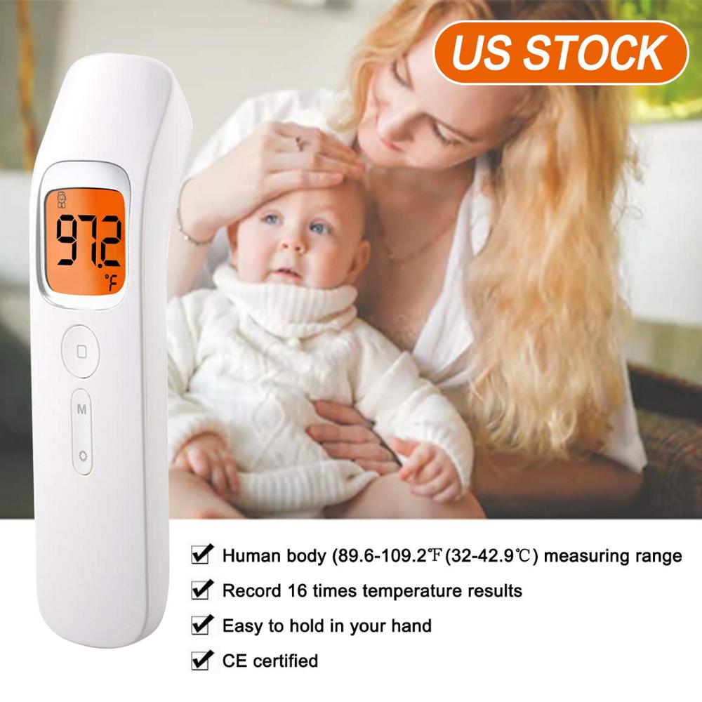 Berøringsfri kropstermometer pande digital infrarød termometer bærbar berøringsfri baby / voksen temperatur