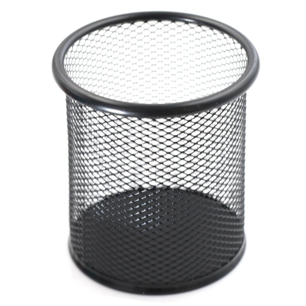 Briefpapier Ijzer Spuiten Anti-Roest Penhouder Metalen Pen Houder Desktop Storage Puin Buis Potlood Rack: Black