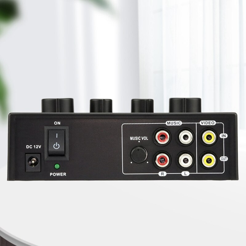 Heim-mini-hallgerät mit karaoke-vorverstärker und mikrofonverstärker (us-stecker)