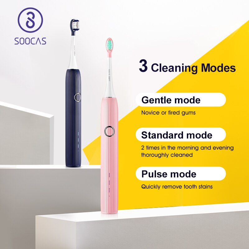SOOCAS V1 Electric Toothbrush Sonic Ultrasonic Automatic Type-c Rechargeable Waterproof Tooth Brush Adult Travel Box