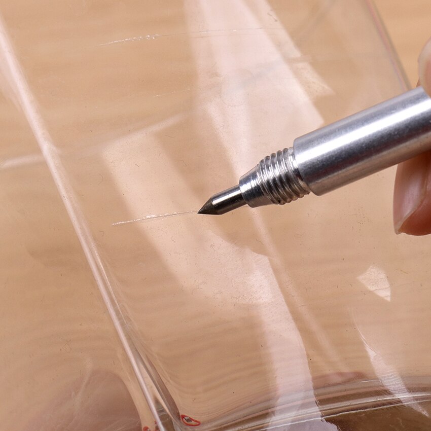 1PC Legierung Wolfram Stahl Spitze Doppel Ende Scharf Glasritzrades Stift Keramik Glas Hülse Metall Bau Kennzeichnung Werkzeuge