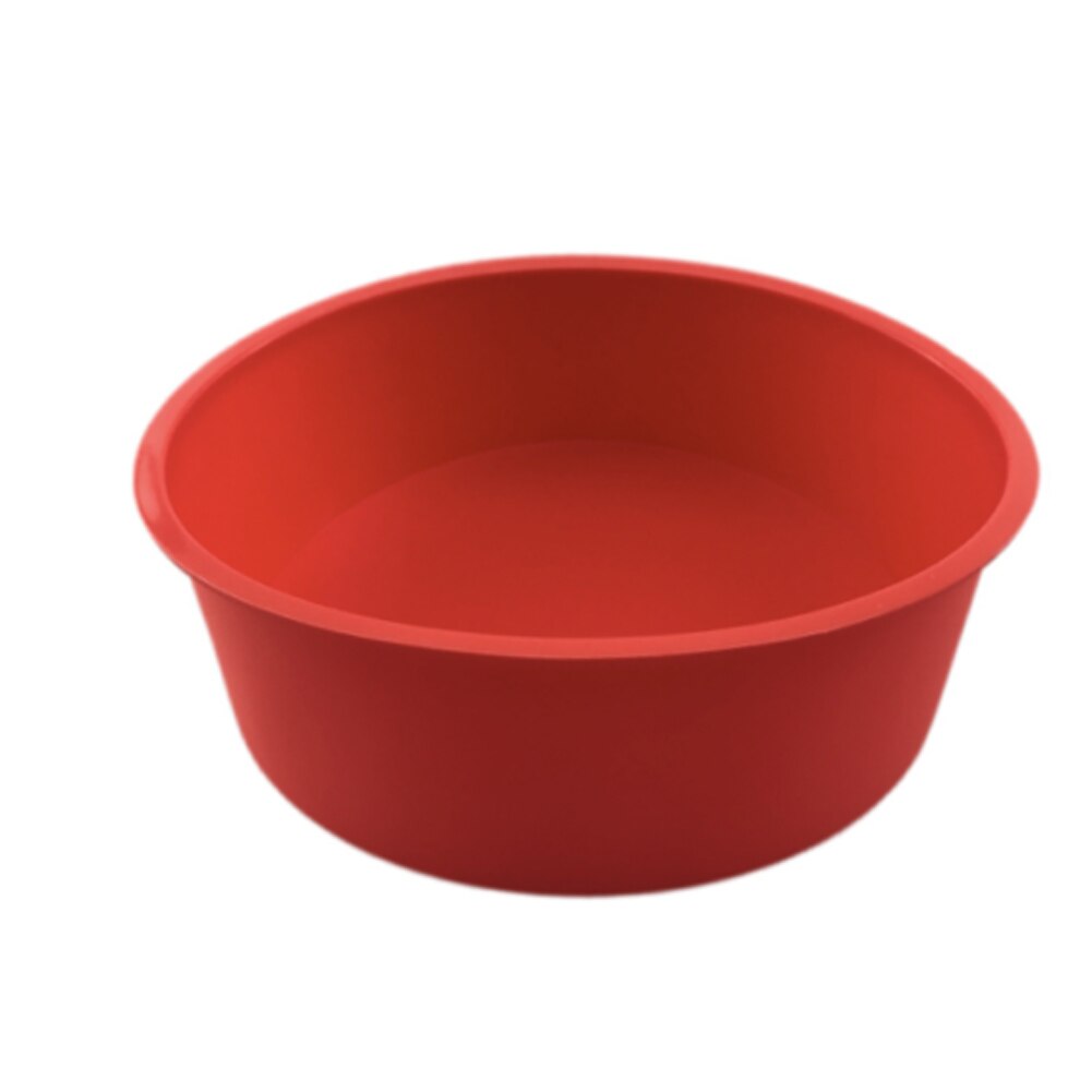 4/6/8 Inch Silicone Ronde Cake Pan Non-stick Bakvorm Bakvormen Lade I88: Red 6 Inch