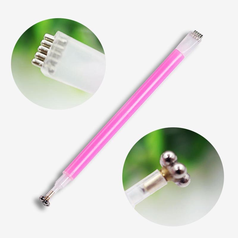 Magic 3D Double Head Magnet Stick Cat Eye nail gel polish varnish Manicure Line Strip Strong Effect Shaping DIY Magnetic Board: Pink