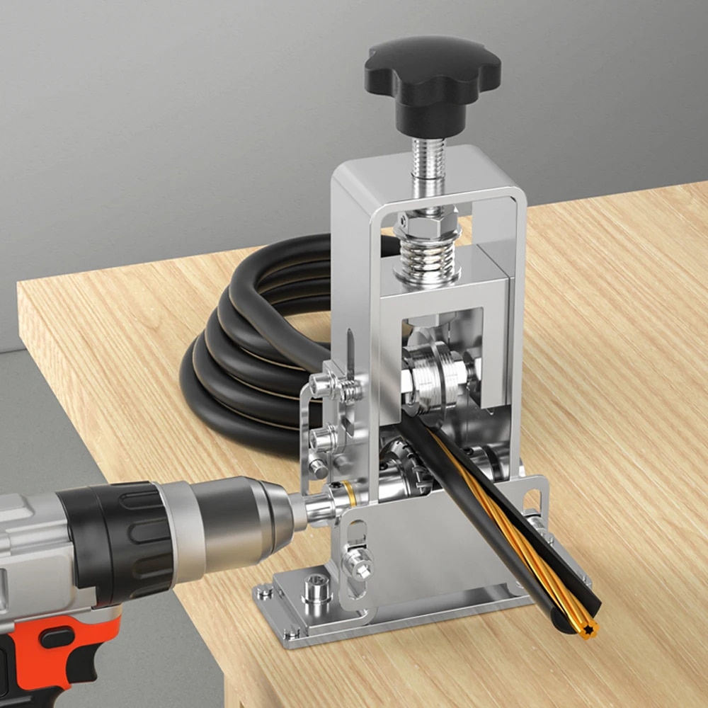 Tragbarer Abisolierer manuelles Abisolier werkzeug 1-25mm Kabel elektrische Schälmaschine mit Handkurbel Hand bohrmaschine