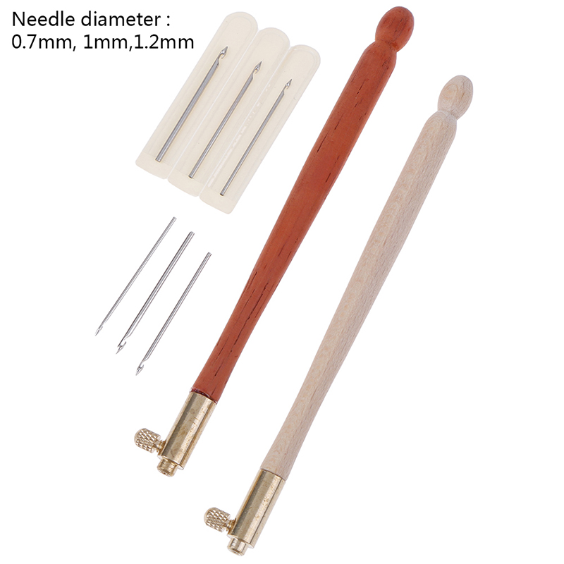 Francese Aghi Da Ricamo Tambour uncinetto Gancio Luneville Gancio con 3 Aghi