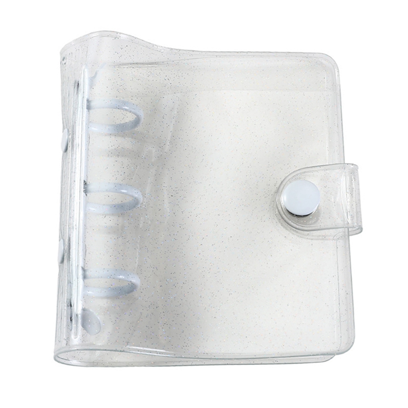Creatieve Leuke Transparante 3 Ring Mini Losbladige Hand Boek Student Draagbare Notebook Bindmiddel Kawaii Schoolbenodigdheden: H07