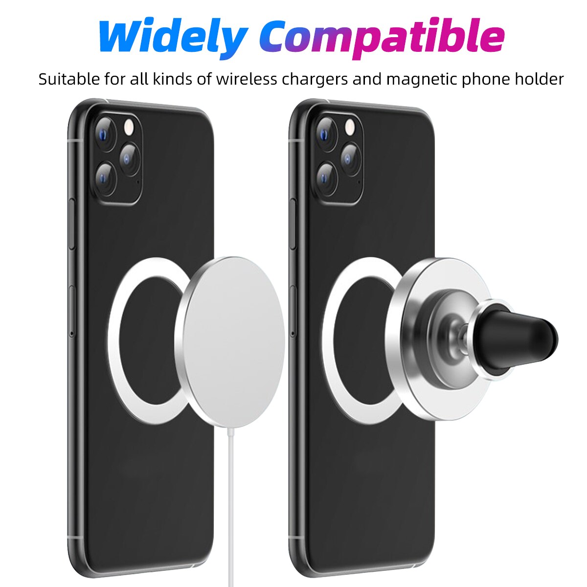 For Magsafe Wireless Charging Plate Disk Sheet Magnet Metal Ring Sticker for iPhone 13 12 mini Pro Max Magnetic Phone Holder