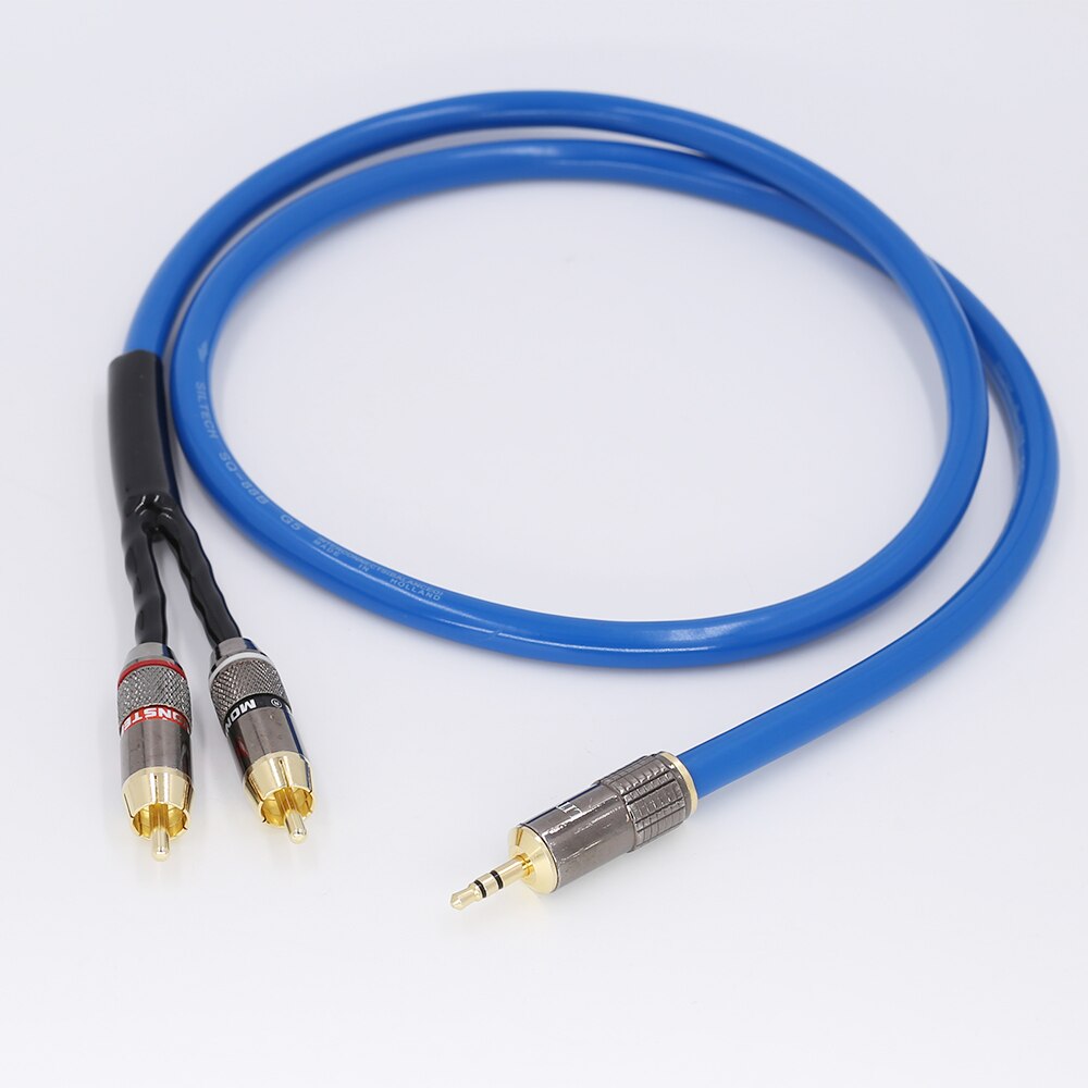 Cavo RCA da 1M cavo Audio da 2RCA a 3.5 cavo RCA da 3.5mm Jack RCA AUX per amplificatori DJ Subwoofer Mixer Audio Home Theater DVD