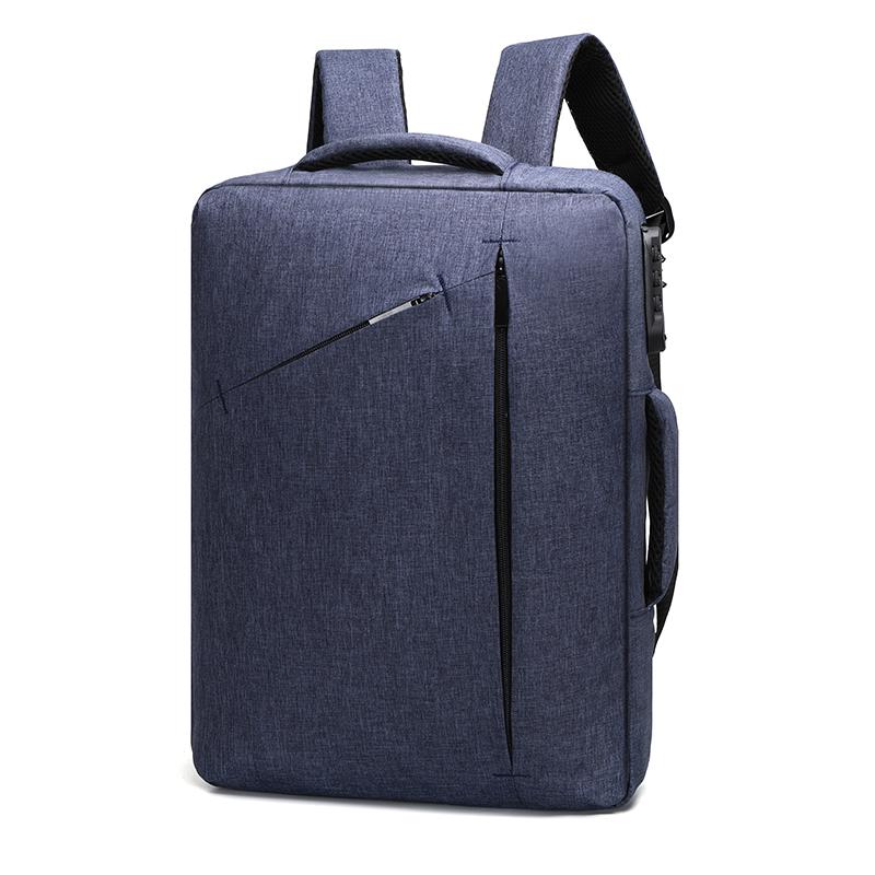 Rucksack Männer Rucksack Wasserdichte Nylon Laptop Rucksack Mochilas Männlichen Rucksack Passwort sperren Multifunktions Tornister: Blau