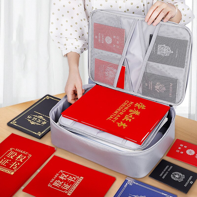 Praktyczne ognioodporne teczki na dokumenty biurowe ważne materiały torba robić przechowywania dokumentów wodoodporna koperta Organizer biżuterii etui