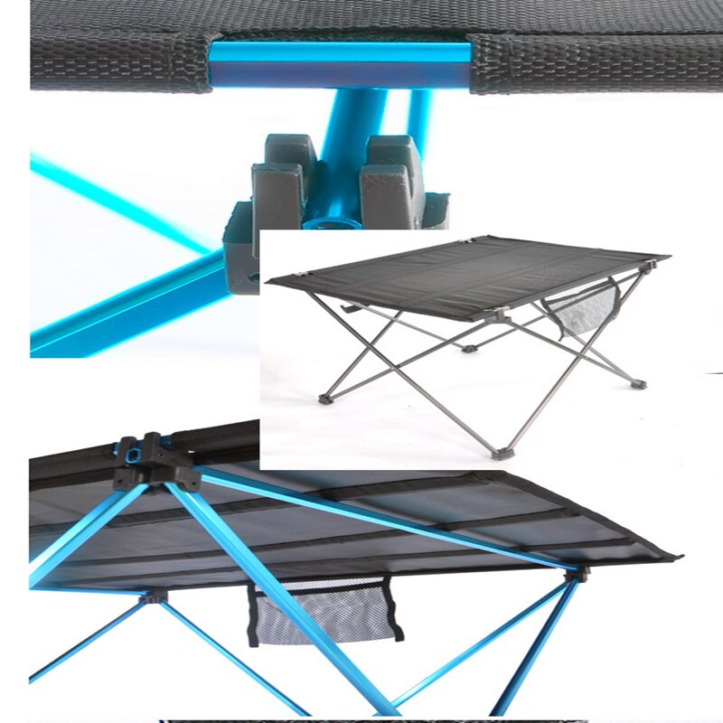 Mesa ligera de aluminio para pesca, Picnic, playa, plegable, para exteriores, portátil, para mochilero, Camping, enrollable