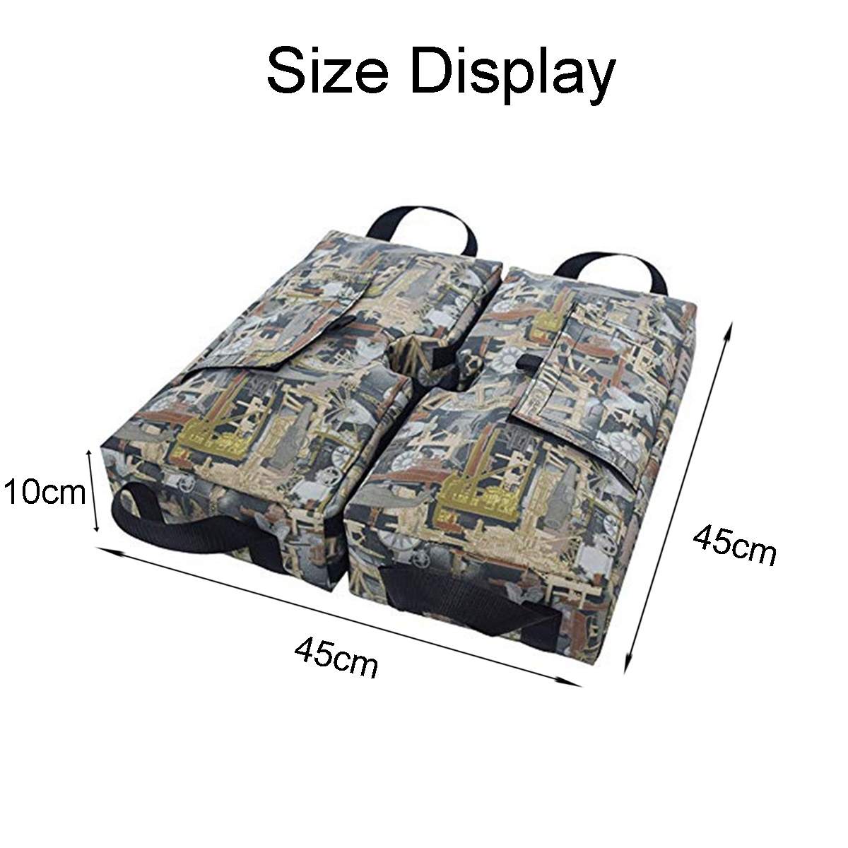 2 st utomhus stödvikt sandpåse ofyllda sandsäckar för paraplybasstativ avtagbara väskor fyrkantig uteplats