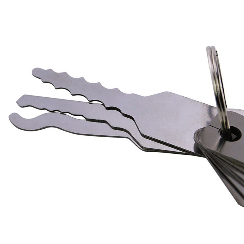 Stainless Jiggler And Keys Dual Sided Car Unlock Lock Open Repair Accessories Tool Kit