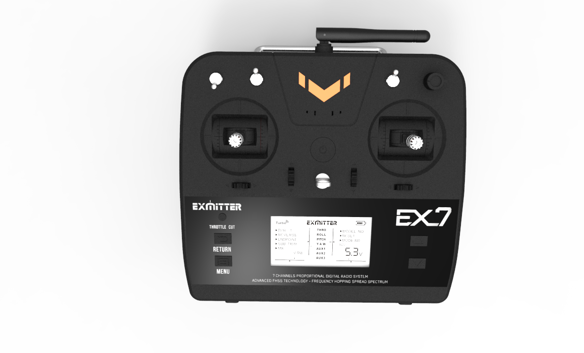 Volantex RC EX7 2.4GHz 7 Channel transmitter and 7 Channel receiver Remote Control System