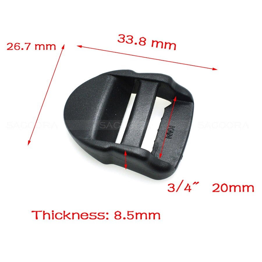 1pcs 15mm 20mm 25mm 30mm 38mm Ladder Lock Slider Plastic Buckles Backpack Straps For Student bag Travelling bag: Webbing Size 20mm