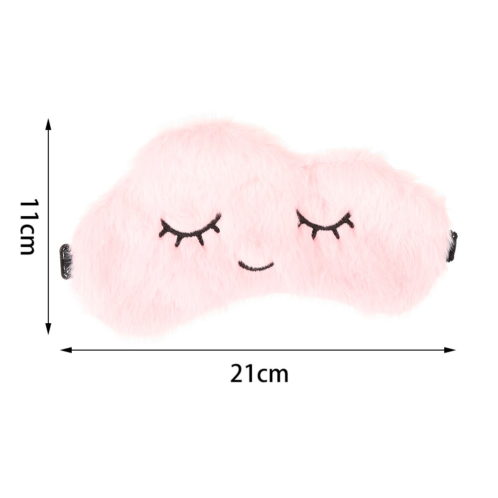 1PC Cartoon Silk Eyepatch Sleeping Mask Embroidery Eyepatch Adjustable Sleeping Aid Blindfold Travel Sleep Eye Mask