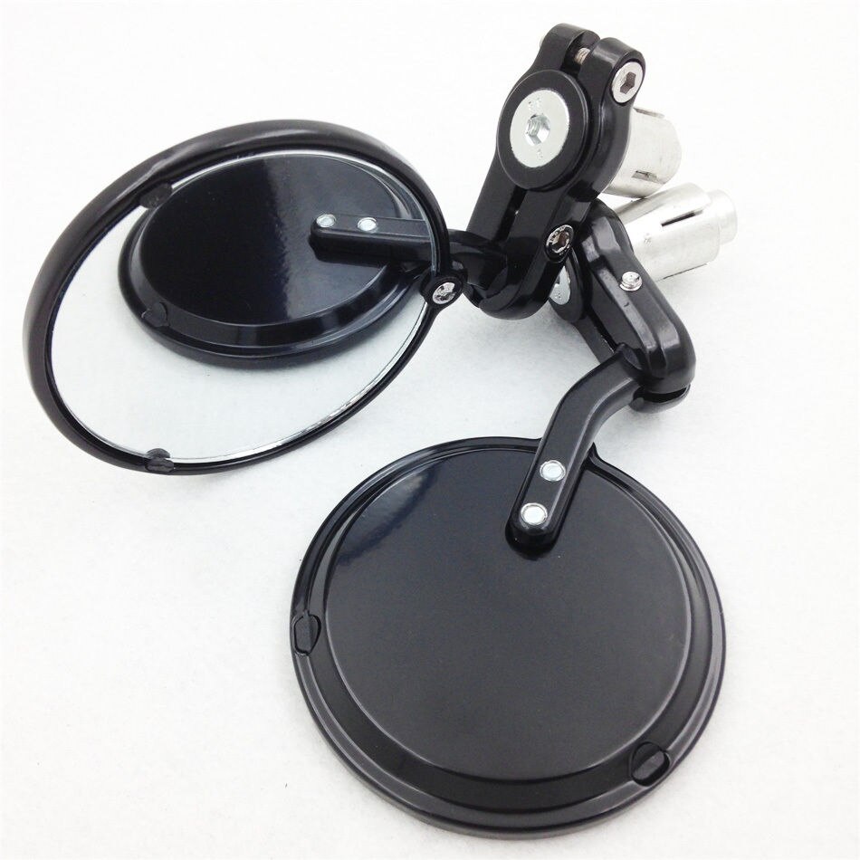 Stuur Bar End Spiegels Achteruitkijkspiegels Rond 7/8 Stuur Aluminium Motocycle Achteruitkijkspiegels Moto End Motor Zijspiegels Motorcycle Cafe Accessoires
