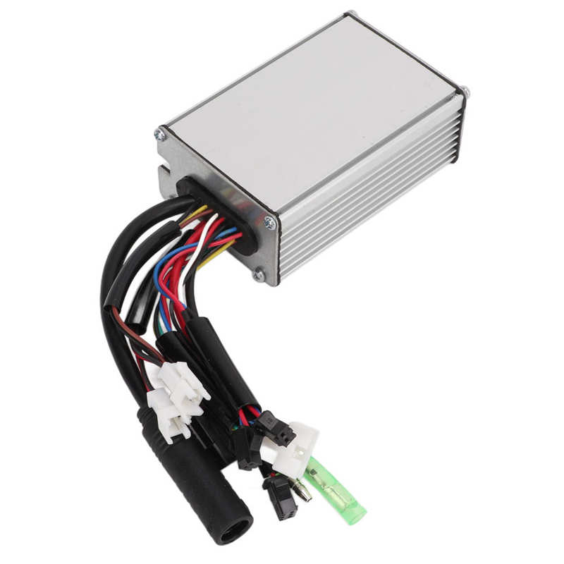 Electric Bicycle 36V/48V Controller Stable Output 36V/48V Sine Wave Controller Durable Aluminum Alloy with Lightline for 250W