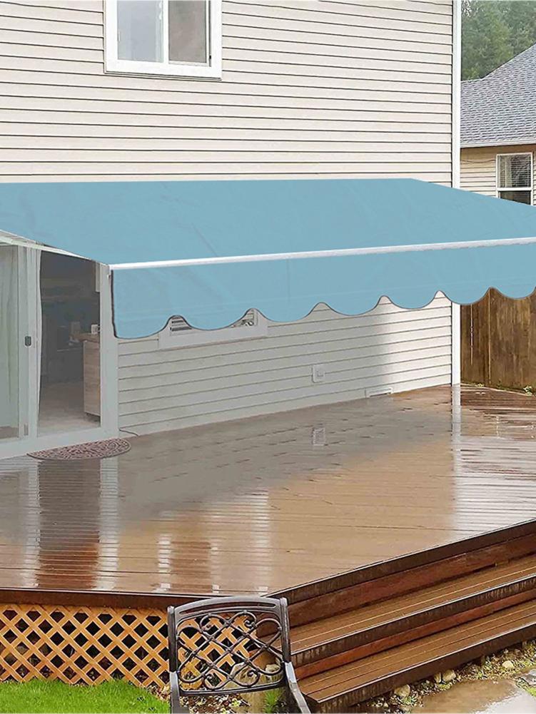 2 x 1.5m/3 x 1.5m parasolltak vattentät yttre fönsterlucka tygbyte uv-gardin för uteplats utomhus
