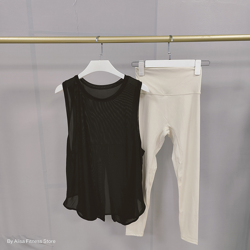 Conjunto de Yoga sin costuras para mujer, ropa deportiva para gimnasio, trajes de Yoga, conjunto de camisa de Fitness, chándales, Leggings, camiseta, traje deportivo, 2 piezas: S / Negro