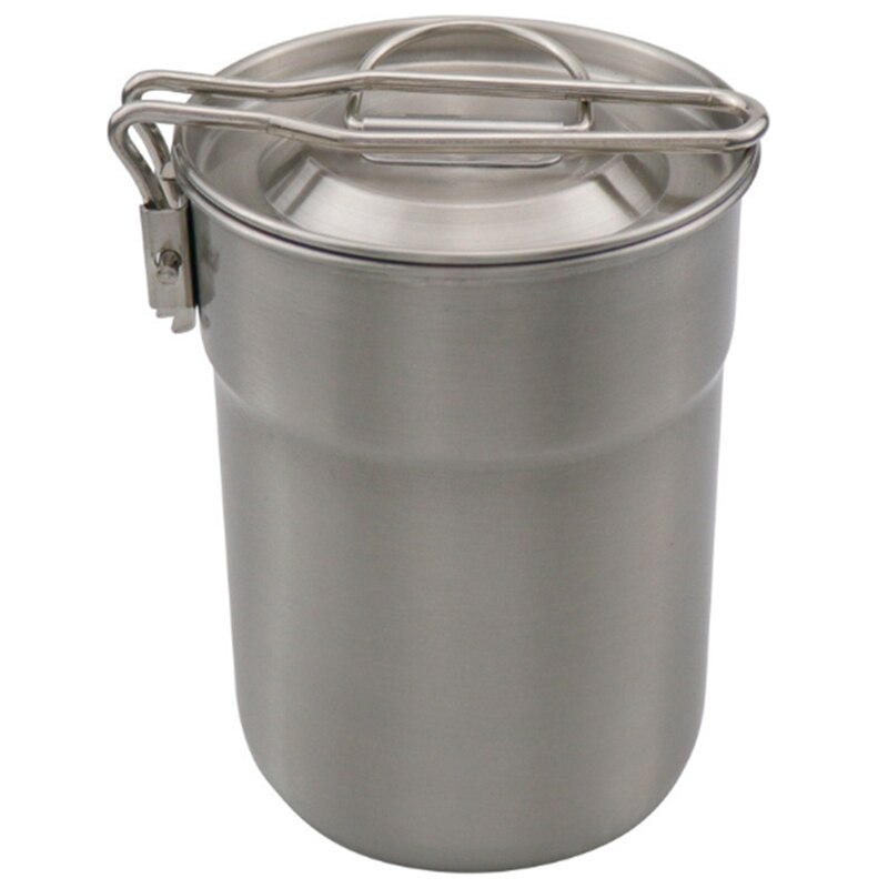 1000ML Mund Tasse draussen Camping Bequem Kaffee Tasse Klapp Griff Camping Licht Dampfer 304 Edelstahl: Ursprünglich Titel