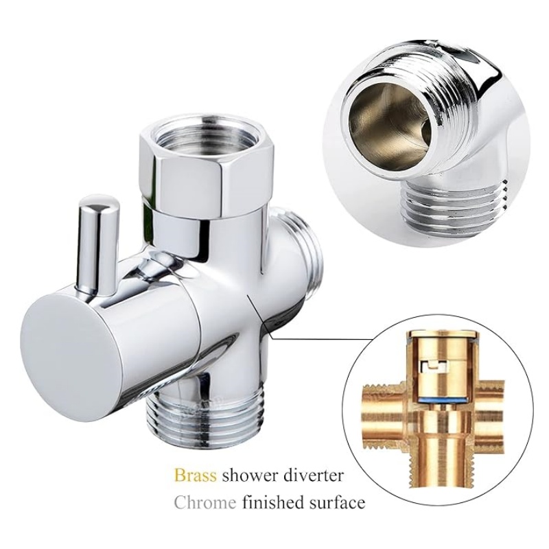 T-adapter Messing/ABS 3-wegklep Gootsteenaccessoires voor omstelling Bad Toilet Bidet Sproeier Douchekop Converter Keukenapparatuur