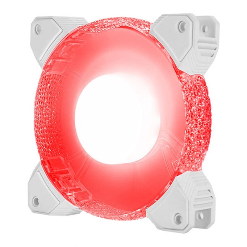 120mm Computer Cooling Fan RGB Case Fan Adjustable High Performance Silent Control Chassis Radiators 3Pin + 4Pin or: Red