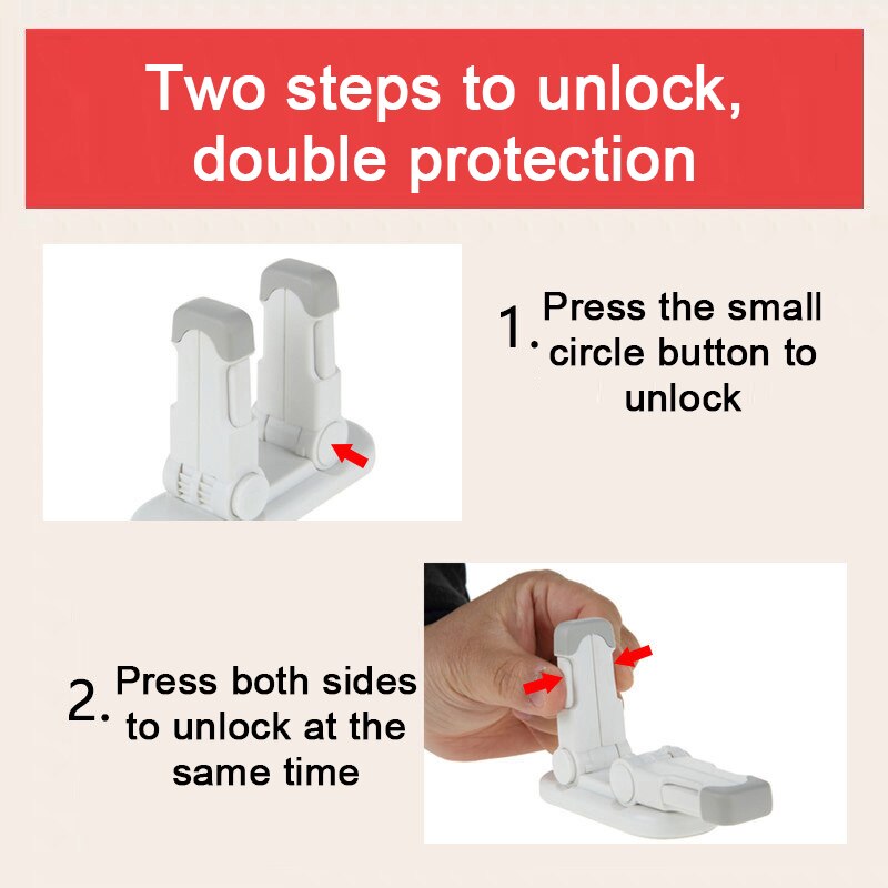 3 stk / lot børnesikkerhedslås baby dørhåndtag låsearm låsesikker vindue anti-åbning beskyttelse lille barn børnedørstopper