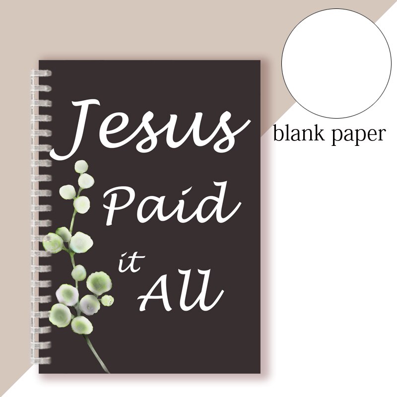 Jesus Paid It All All To Him I Owe - Spiral Notebook Scripture Hymn Writing Memo Note Book Bible Verses Quote Christian Faith: 1