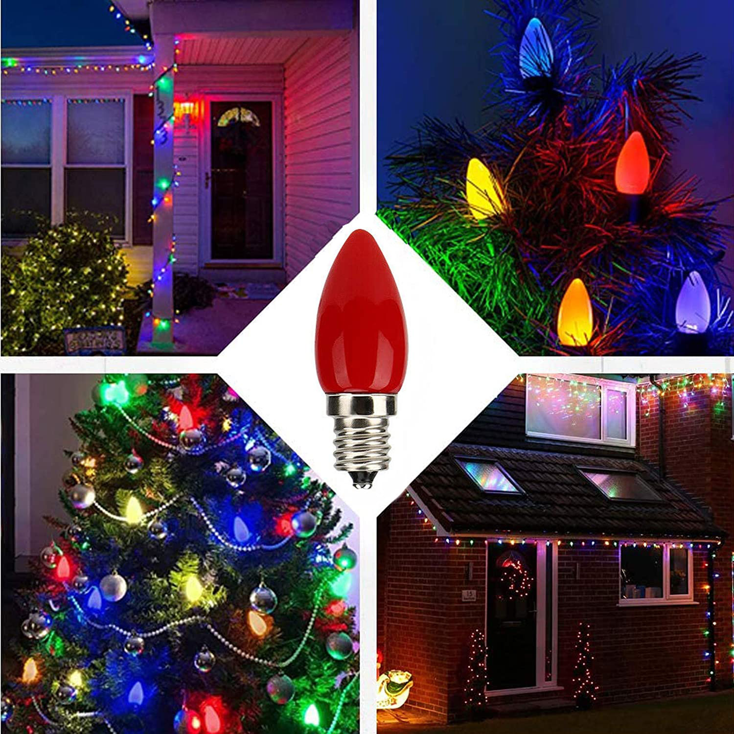 10 stk.  e12 led-lyspære 110v 220v 1.5w glassdeksel rød lyspære buddha lotusgudlampe 4 led smd 2835 led-lys