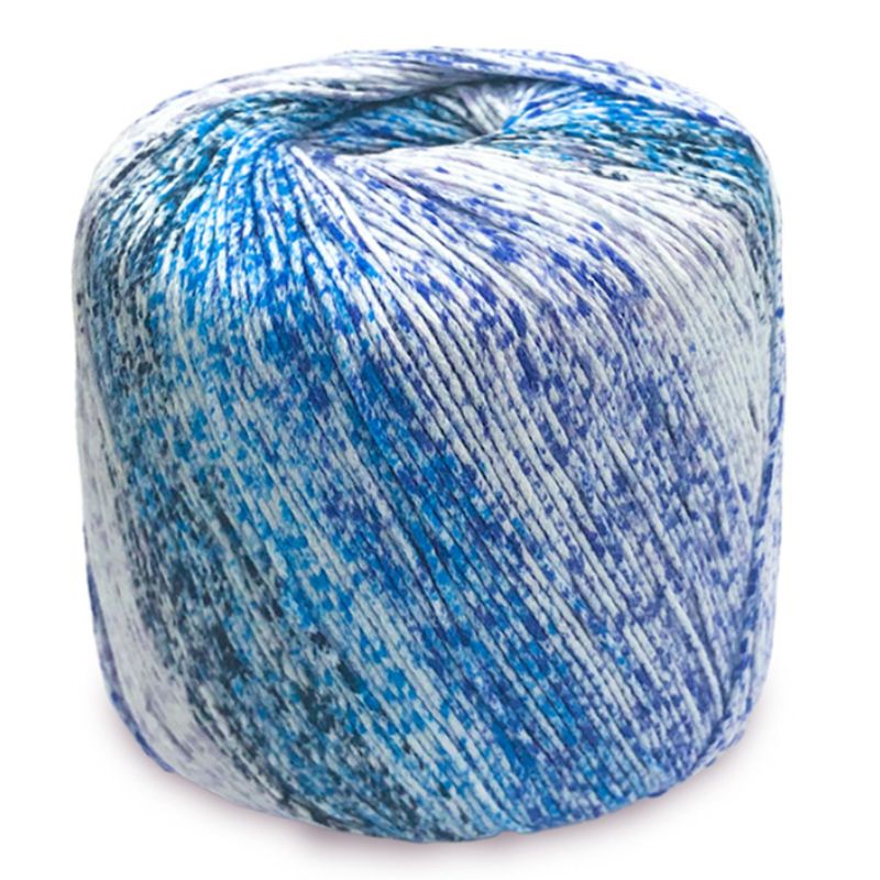 40g 8 hebras Arco Iris colorido hilo de encaje de algodón DIY ganchillo tejido a mano hilo AXYC