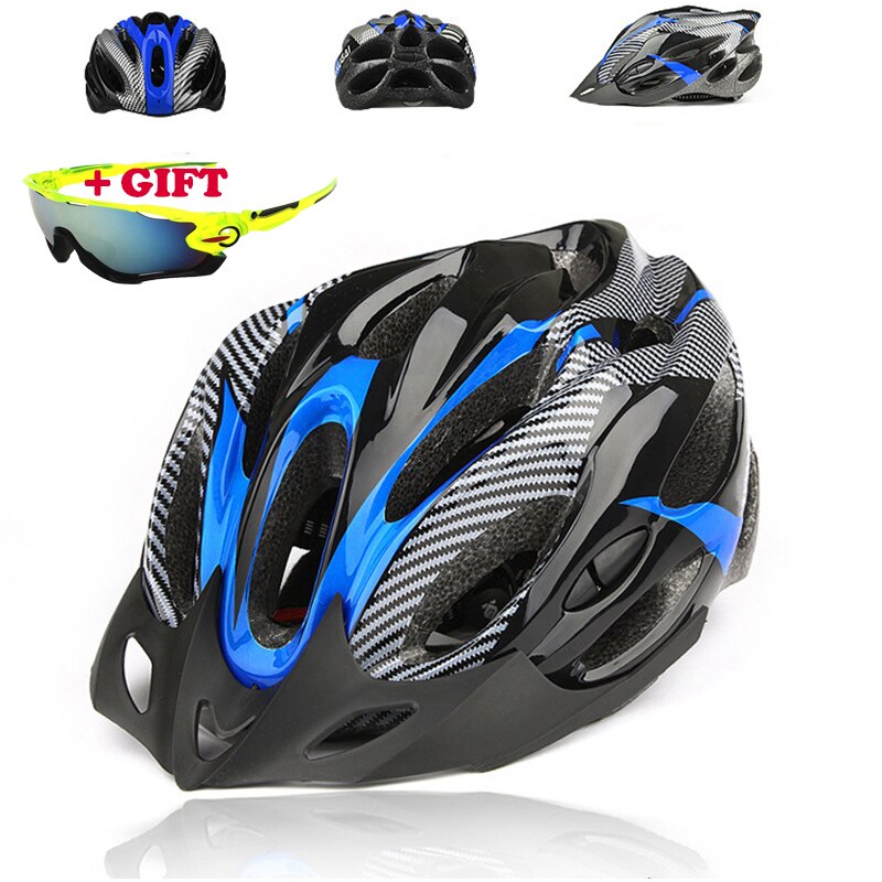 Fietshelm Eps + Pc Ultralight Mtb Fietshelm Mannen Vrouwen Mountain Road Casco Sport Specialiced Fietshelmen: Blauw